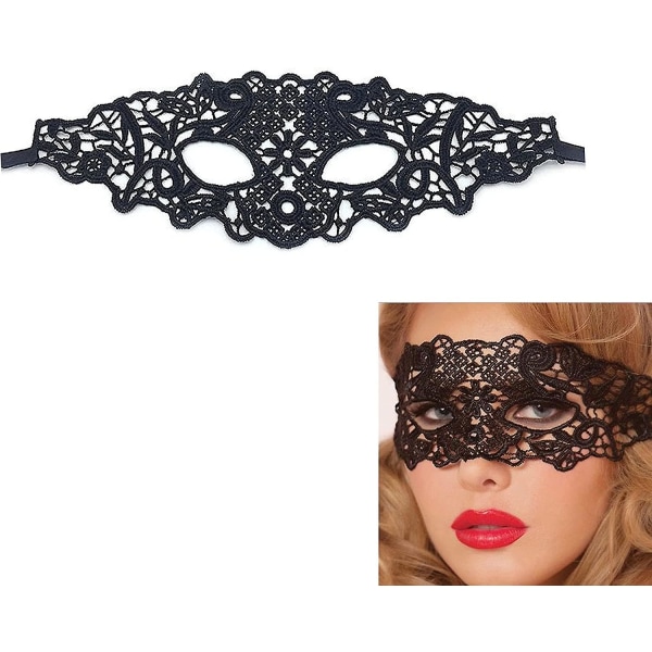 Sexet Lady Girl Lace Eye Mask til Halloween Maskerade Party