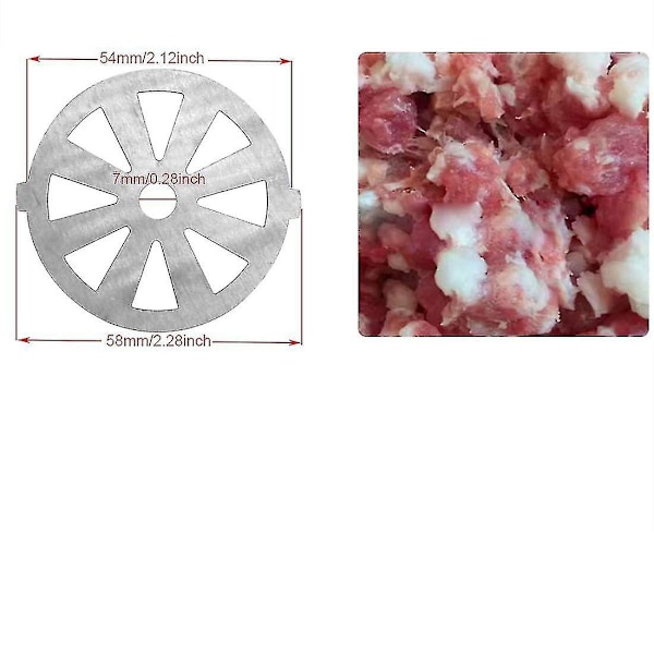 5 stk. Rustfritt Stål Kjøttkvernplater for Mathakker og Kjøttkvern Maskindeler