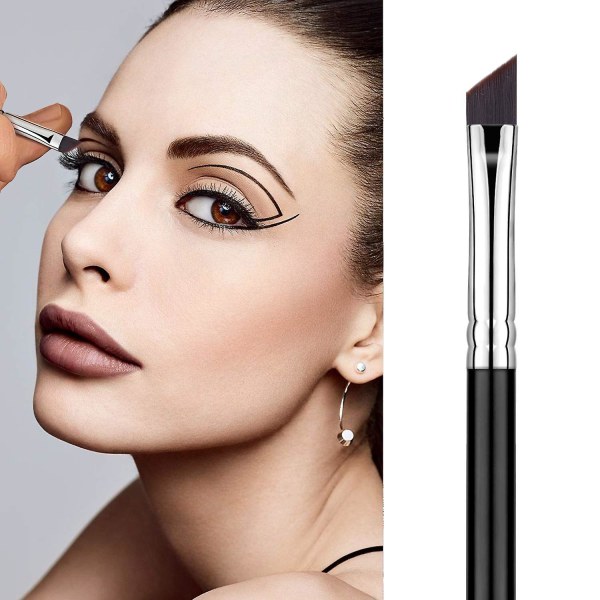 Eyeliner Brush Finvinklad Precision Gel Eye Liner Makeup Brush -ultra Tunn Slanted Flat Angle - Pr