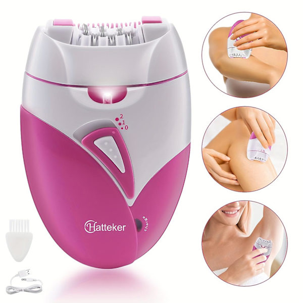 Elektrisk epilator för kvinnor, USB-laddningsbar hårborttagningsenhet, effektiv och smärtfri, lämplig för armhålor, hela kroppen, ansikte