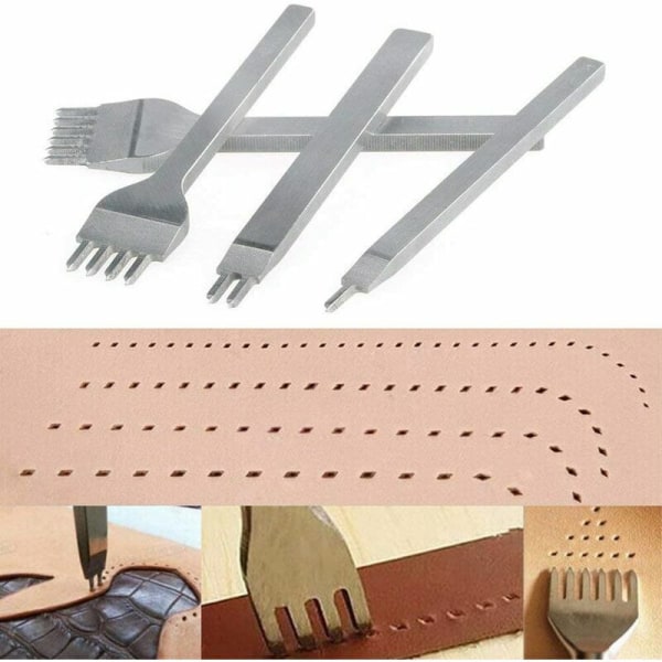 Gör-det-själv-läderstansverktygssats Läderhantverksstansverktygssats Klo (4mm) 4 st