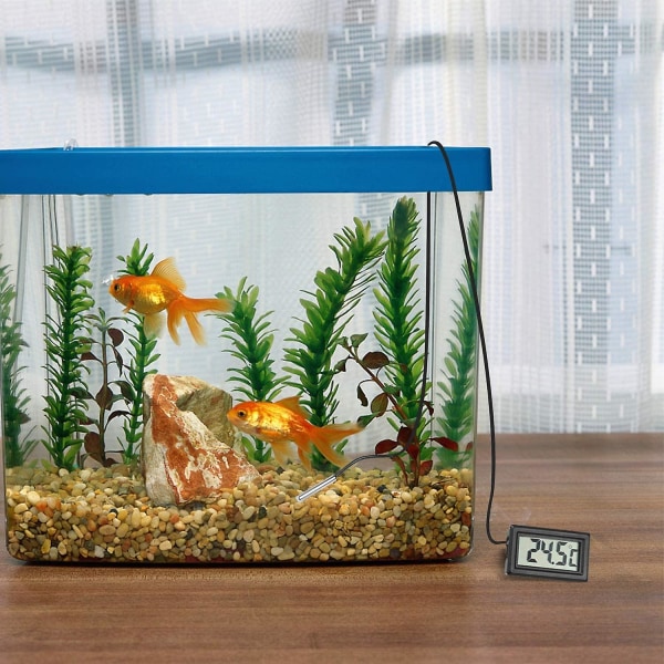 Set 3 LCD-akvaariolämpömittaria, digitaalinen digitaalinen lämpömittari vedenpitävällä anturilla akvaarioon, terraarioon ja vivariumiin