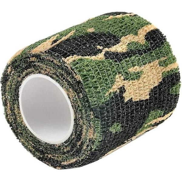 10 stk. Camouflage Tape Selvhæftende Bandager Udendørs Elastisk Stof Beskyttende Camo Tape til Militær Jagt