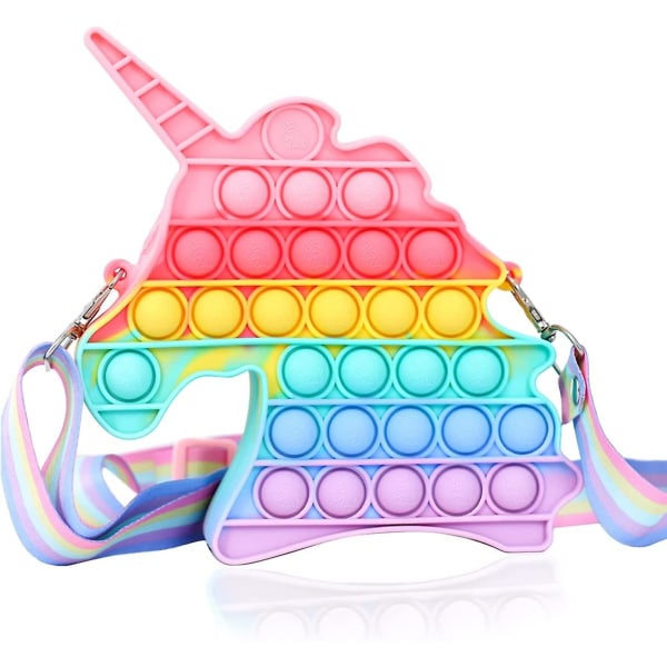 Purse Fidget It-leksaker för flickor, trendiga axelväskor, väskor för barn, leksaker, Unicorn Girls födelsedagspresentleksaker