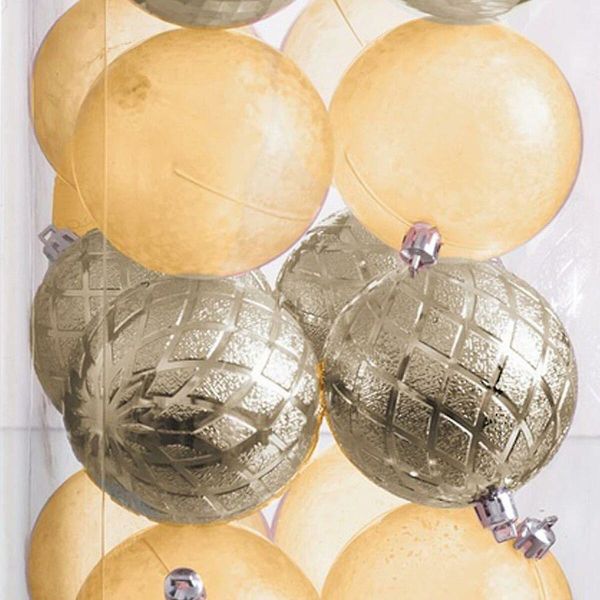 Julgranskulor Gyllene 8 x 8 x 8 cm (20 stycken)