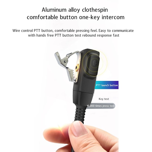 Akustiskt luftrörsheadset för GP328 GP338 PTX-760 GP340 Walkie-Talkie Kanalheadset