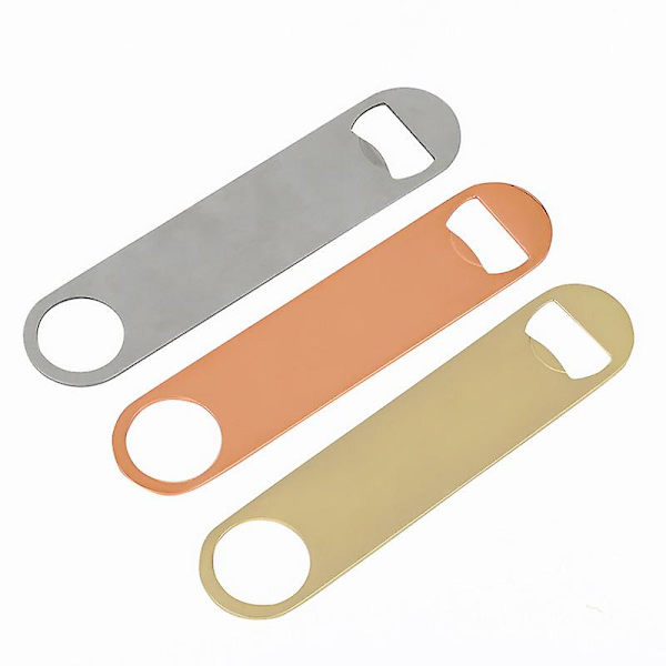 3-pak Bar Blade Flaskeåbner, Rustfrit Stål Bartender Flaskeåbnere
