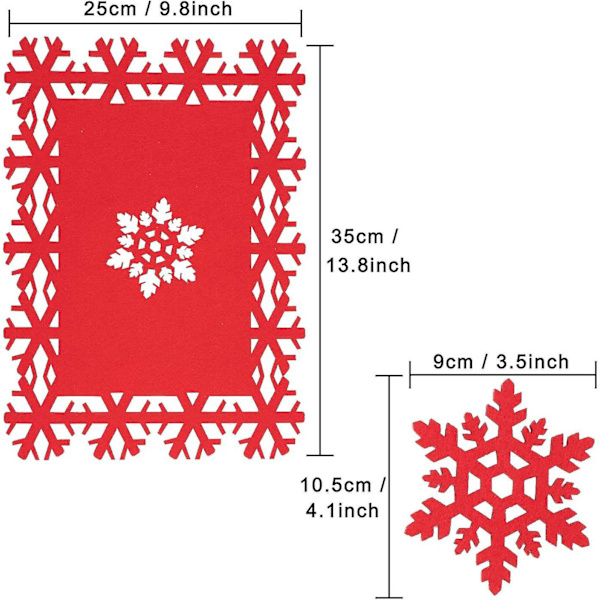 12 stycken julunderlägg och -bricka