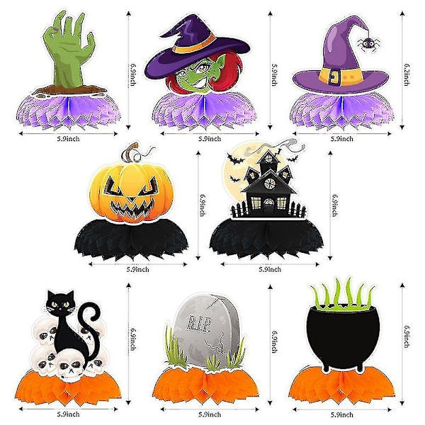 Papper Halloween-prydnader, Klassiska Trick-or-treating Roliga Halloween-set