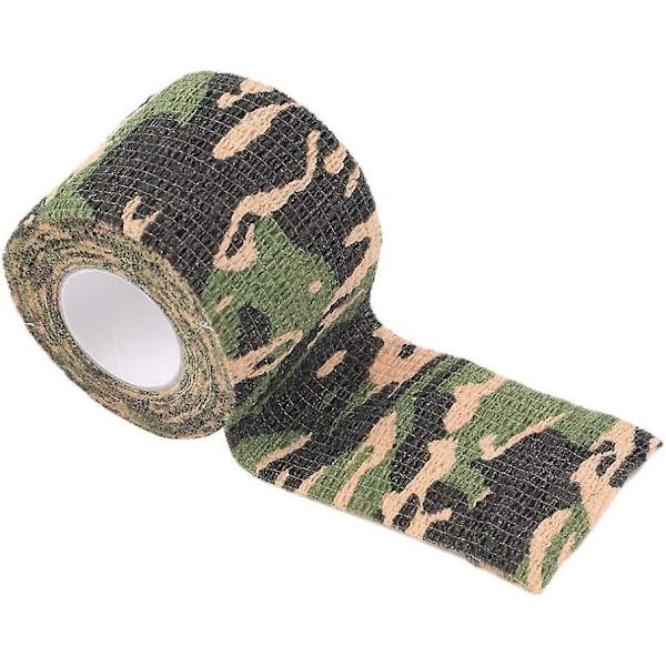 10 stk. Camouflage Tape Selvhæftende Bandager Udendørs Elastisk Stof Beskyttende Camo Tape til Militær Jagt
