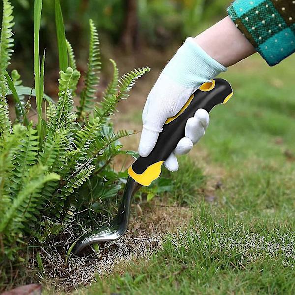 Hånd Hage Gummihåndtak Plen Hage Ugressfjerner For Planting 1stk-svart