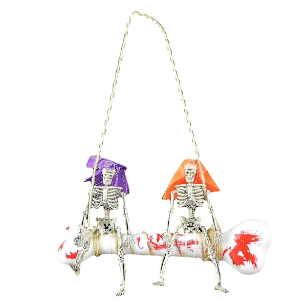 Halloween Plastskjelett Skjelett Spøkelseshus Dekorasjon Hengesmykke