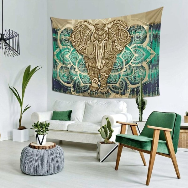 Bohemian Elephant Tapestry Vägghängande konst