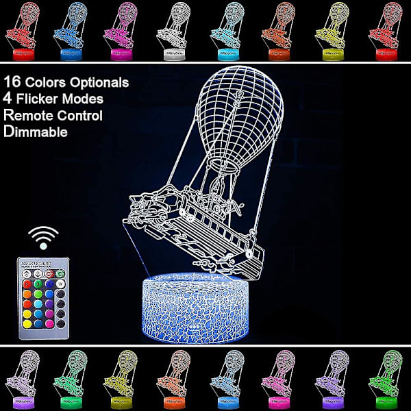 Battle Bus Nattlampa Lampor Battle Royale Fästning 3D Visionseffekt LED Nattlampor Barnkammare Baby Nattvägledning Spelrum Tillbehör Jul Födelsedagspresent