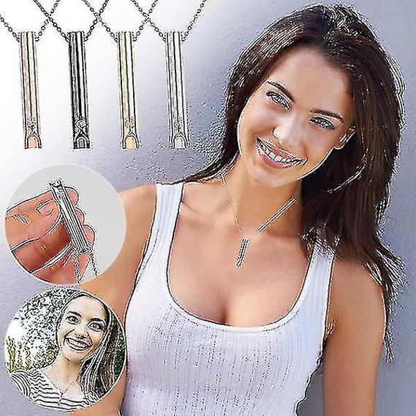 2 st Mindful Halsband för Stresslindring, Halsband för Medveten Andning, Ångestvisselpipa Halsband för Vanebaserade Andningsövningar, Ångestlindring（svart-guld)