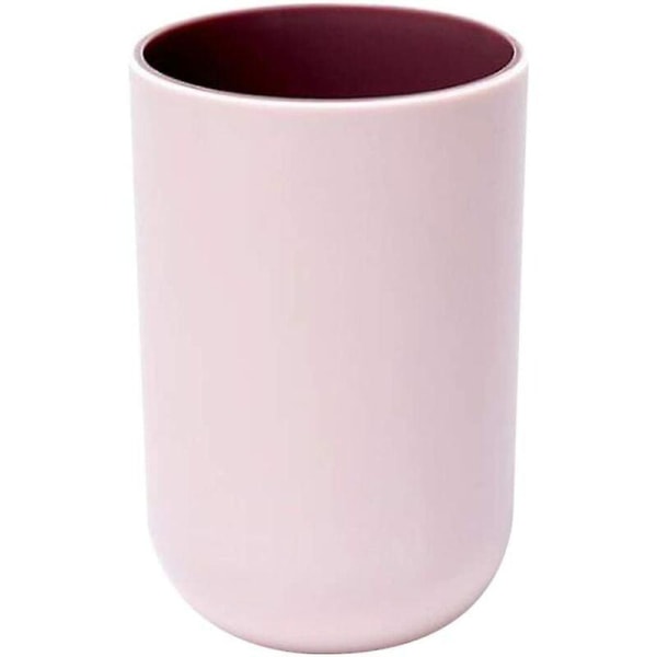 Badrum Mugg Tandborsthållare Koppar Bärbar Munsköljkopp Återanvändbar Vattenkopp för Resor Camping Badrum Städning Badrumstillbehör, Rosa