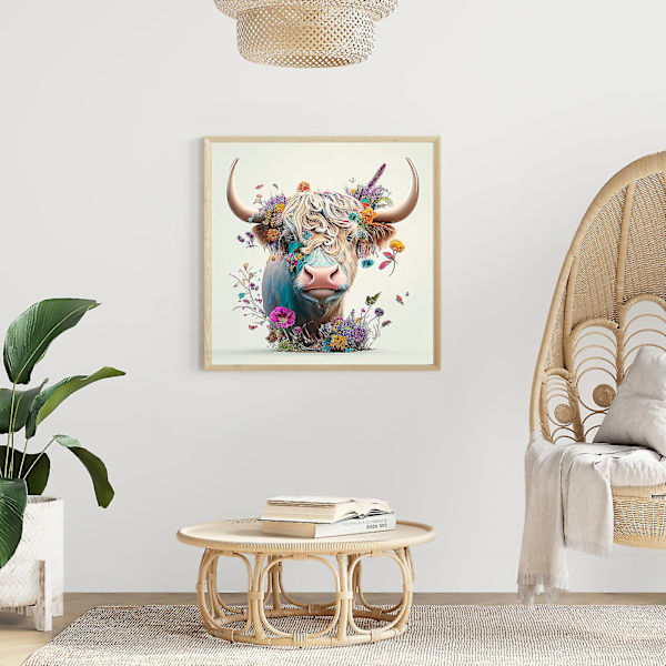 Highland Cattle Diamond Diy Målning Enkelt Att Använda Diy Diamantkonst Målning För Vuxna Barn Diy Hantverk
