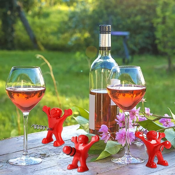 Flaskeåbner, Sjovt Vinåbner Corkscrew Vinpropper Øl Flaskeåbner Nyhed Vin Gave Sæt 3Pcs