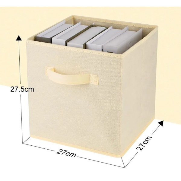 6-pack beige förvaringslådor