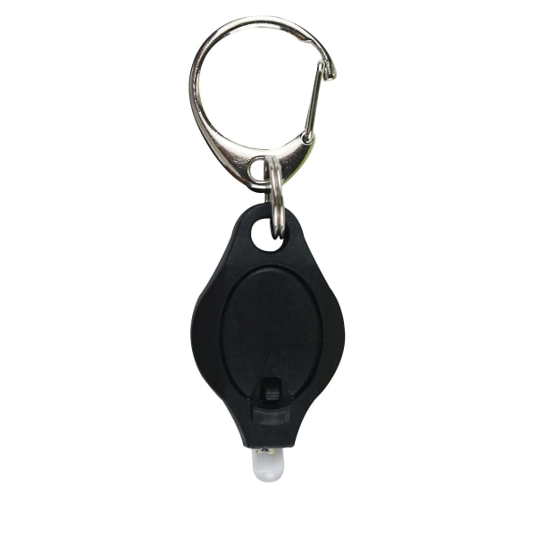 5-Pack Mini Keychain Ficklampor Super Bright LED Keyring Ficklampor, Svart