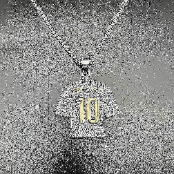 Halsband med tröja för män, Hip Hop Messi nr 10 Tröjhalsband (Guld)