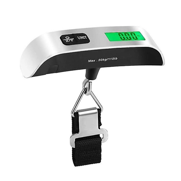 Portable Scale Digital LCD Display 110lb50kg Electronic Luggage Hanging Suitcase Travel Weighs Baggage Bag Weight Balance Tool