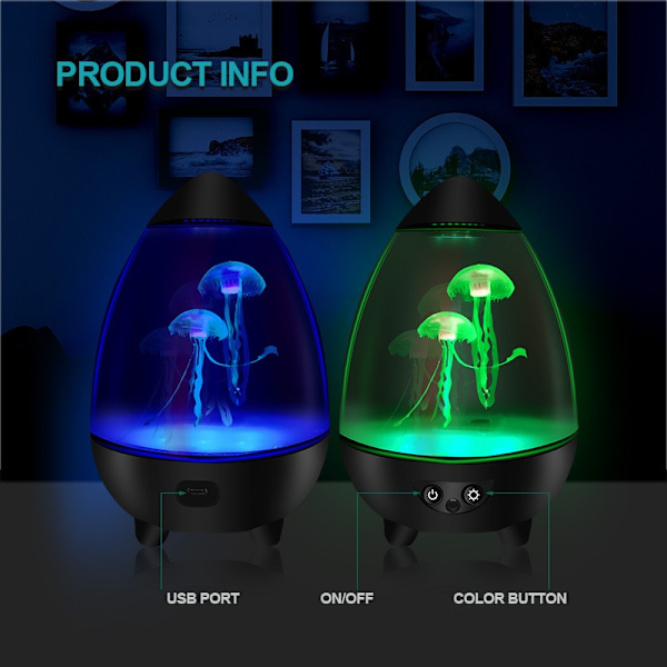 Fjärrkontroll Maneter RGB Färgförändrande Svart