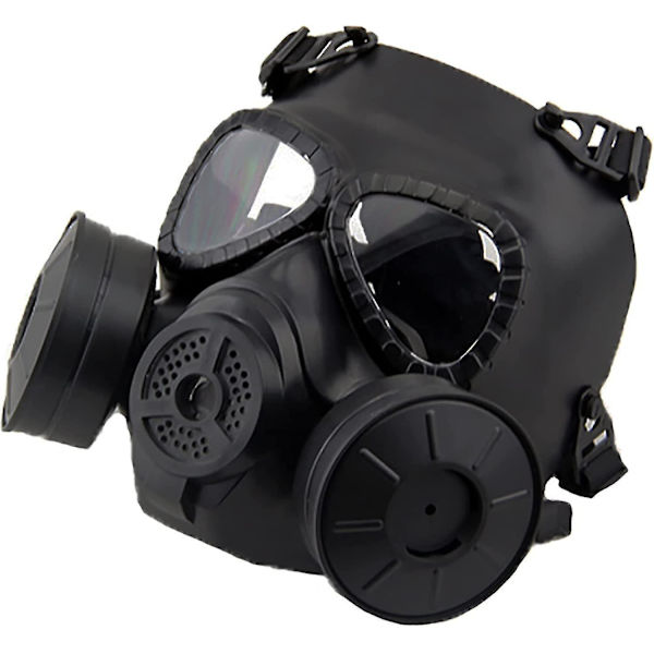 Paintballmask, Dummy Gas-stil Taktisk Mask med Dubbla Turbo Fläktar för Cosplay, Halloween, Krigslek, Maskerad