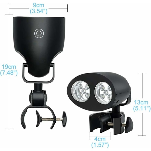 LED-grilljus, 360 graders justerbar belysning 10 LED-grilljus för utomhusgrillar