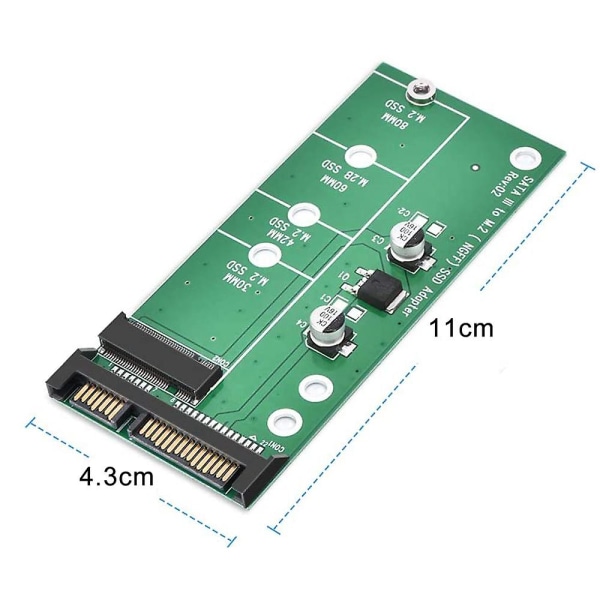 M.2 Sata Adapter 22-pins (7+15) Sata Iii Ngff M.2 Sata Basert Key B/b + M For Ssd 6gbps M.2 To Sata Adapter Card For Laptop Desktop