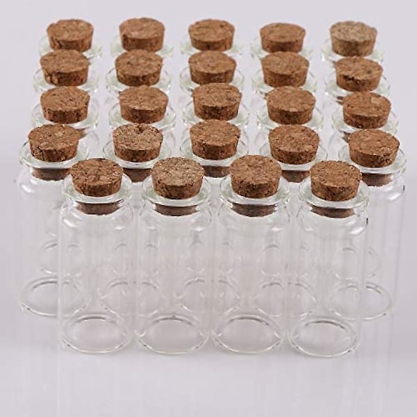 24 st 10 ml glasflaskor korkproppar DIY dekoration mini glasflaskor kork meddelande glasflaska flaska kork små glasflaskor burkar korkar