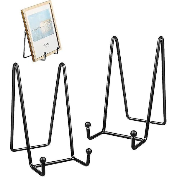2 stk. Jern Display Stativ Metal Staffeli, 6 Tommer Display Stativ, Jern Display Stativ Til Foto, Bøger, Dekorativ Tallerken Bakke Og Kunsthåndværk