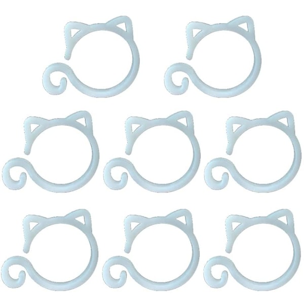 10-pack kattformade rottingklättringsväxtklämmor återanvändbara plaststöd växthus grönsak blomma trädgårdsartiklar