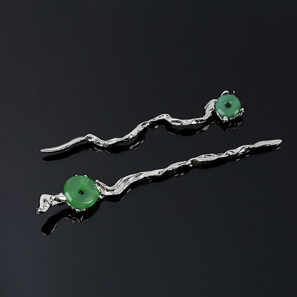Hieno Jade-koristeinen hiusneula hiustikku Alloy hiushaara hiustyylin luomiseen