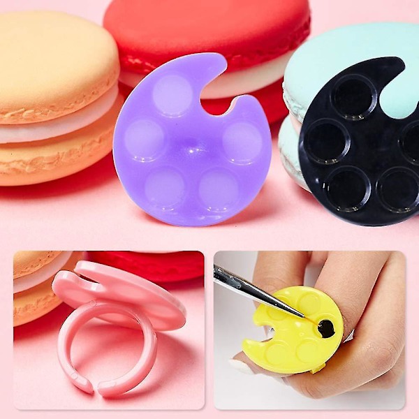 Nagelkonstverktyg Mini Ringbricka Palett Nagellack Limbehållare Manikyrverktyg