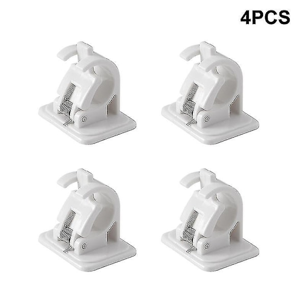 2/4/6-pack Spikfri Justerbara Stånghållare Självhäftande Väggfäste Gardinstång Vägg (4-pack)