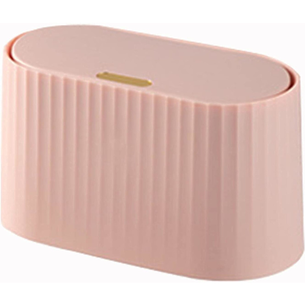 Bordsopskorg med lock - Vattentät minikorg (rosa)