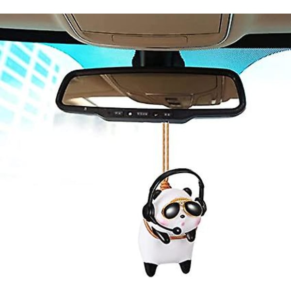 Swing Panda - Autonpeilin riipus, autonpeilin riipuskoriste, auton sisustuksen koriste naisille ja miehille