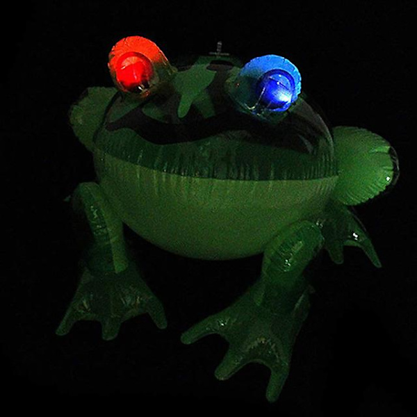 3 st uppblåsbara gröna grodor lysande ögon tecknad groda modell festdekor klassiska leksaker för barn småbarn pojkar flickor padda djungelleksaker
