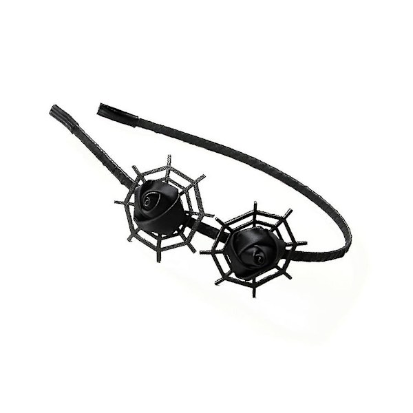 1 st Halloween-diadem med ros, spindelnät, hårklämma, rollspelsprylar, festtillbehör