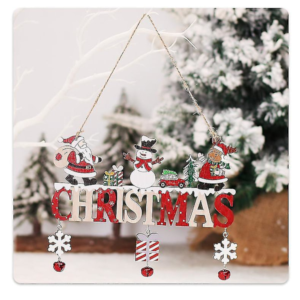 Juldekorationer Hängande Julälg Hänge med Järnklocka Ren Julgran Ornament