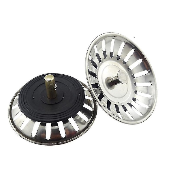 2 stk Universelle 8 cm Kurv Avløp Rustfritt Stål Kjøkkenvask Filter Vask Propp Filter