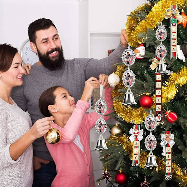 Julgranspynt Klockdesign Legering Blank Värme Sublimering Bil Bakre Spegel Dekoration