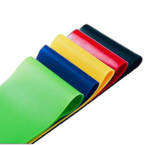 5 st Fitness Yoga Resistance Bands（färgglada)