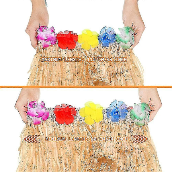 Hawaiianska Girlanger Hula Kjol Kostym Tillbehör Kit Hula Gräs Lei Blomma