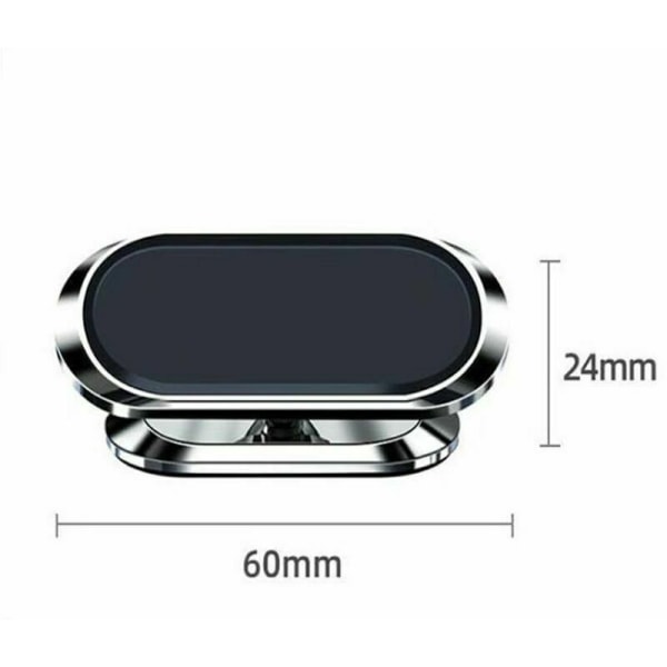 Stark självhäftande magnetisk biltelefonhållare, 360° rotation magnetisk bilsmartphonehållare, kompatibel med iPhone/Samsung/Huawei/XIAOMI etc (set med 2)