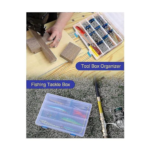 Tackle Box Snackle Box Beholder Organizer Opbevaringsboks med Blå Dele