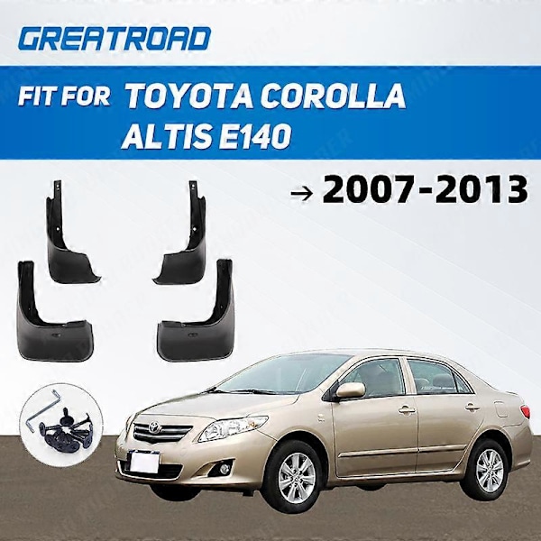 Stänkskydd Toyota Corolla Altis E140 2007-2013 Stänkskydd Stänkskydd Fram Bak Stänkskydd Fender 2008 2009 2010