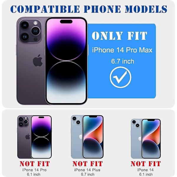 Kompatibel med Iphone 14 Pro Max Magnetiskt Gradient Glitterfodral, Pläterad Bling Söt Fodral med MagSafe för Kvinnor Flickor Fullt Kameraskydd Bakre Skydd
