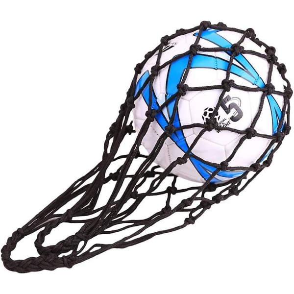 Mesh Väska Volleyboll Basket Fotboll Fotboll Förvaring Mesh Bärnät för boll (svart)